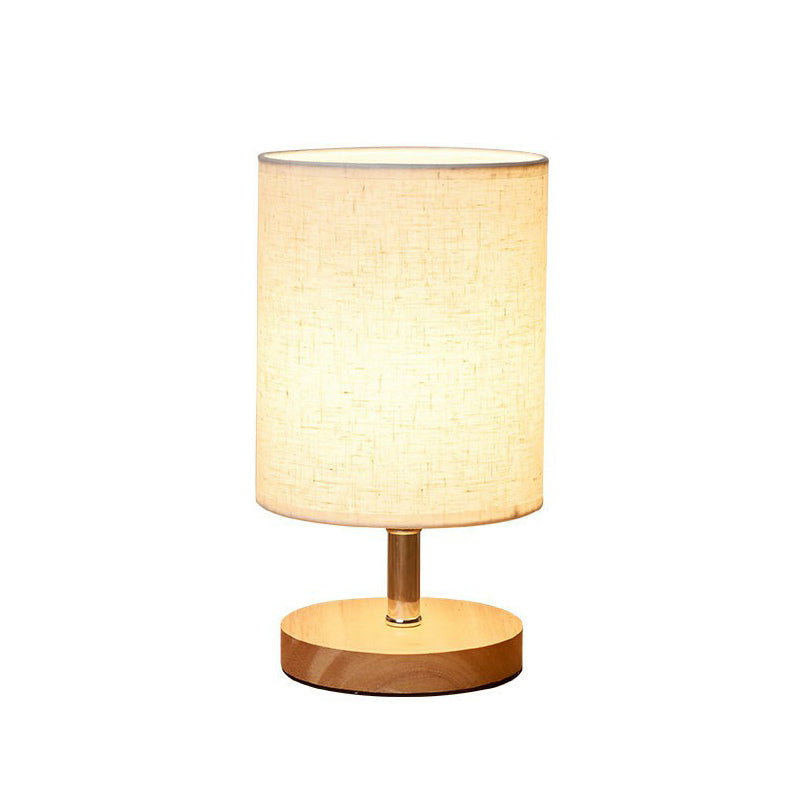 Junips | Table Lamp with Fabric Shade and Wooden Base