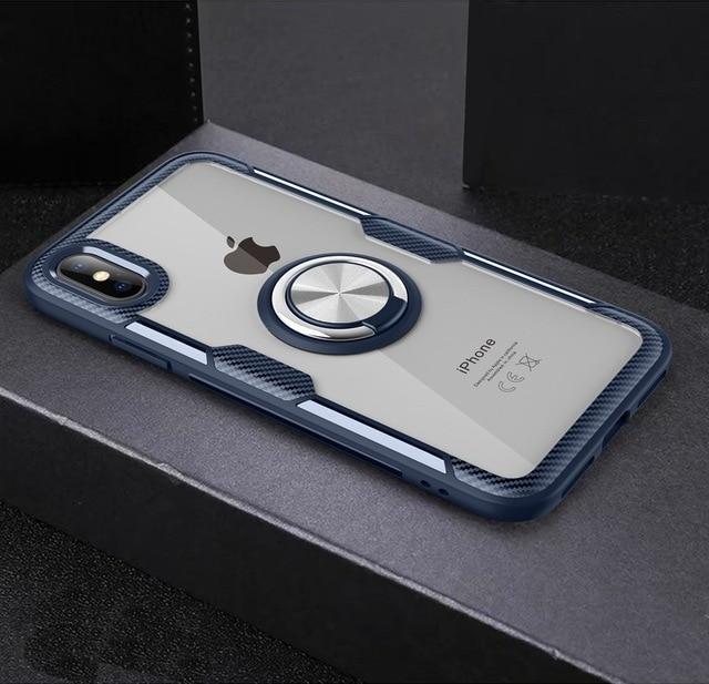 Junips | Magnetic Ring Carbon Fiber iPhone Case