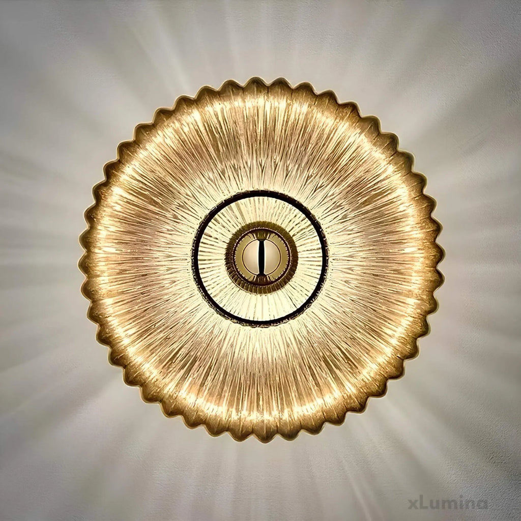 Junips | – Glass with wavy light wall lamp