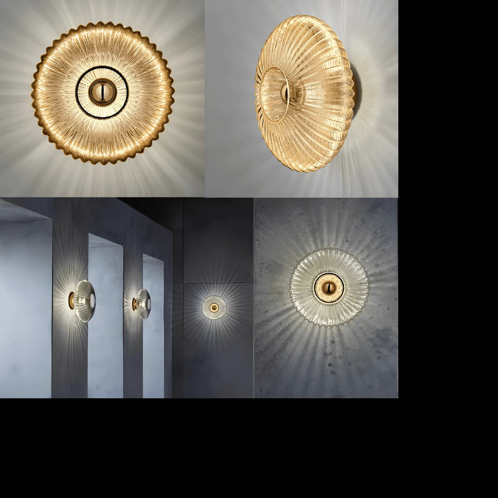 Junips | – Glass with wavy light wall lamp