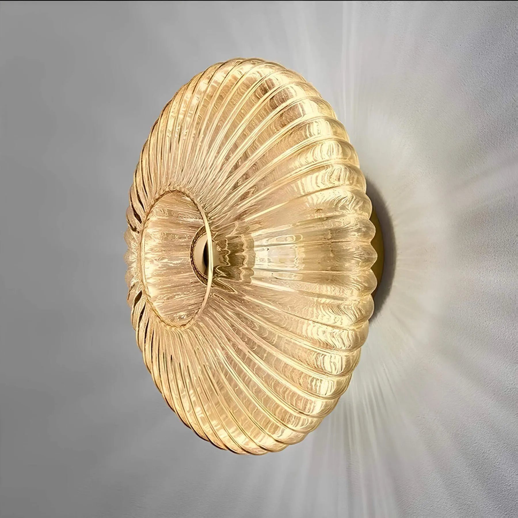Junips | – Glass with wavy light wall lamp