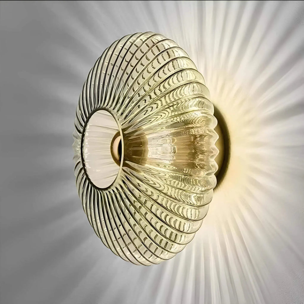 Junips | – Glass with wavy light wall lamp