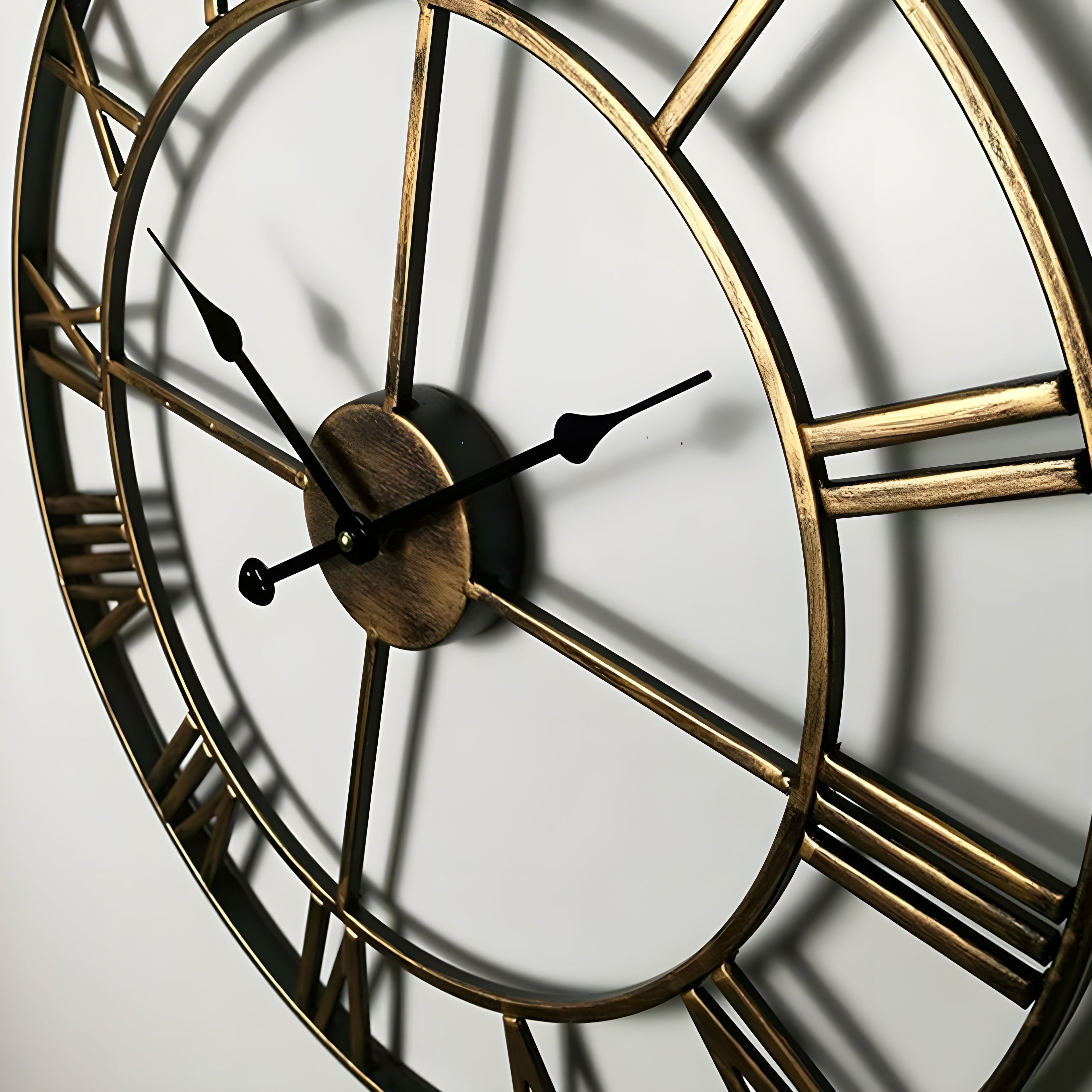 Junips | Roman Numerals Iron Art Wall Clock