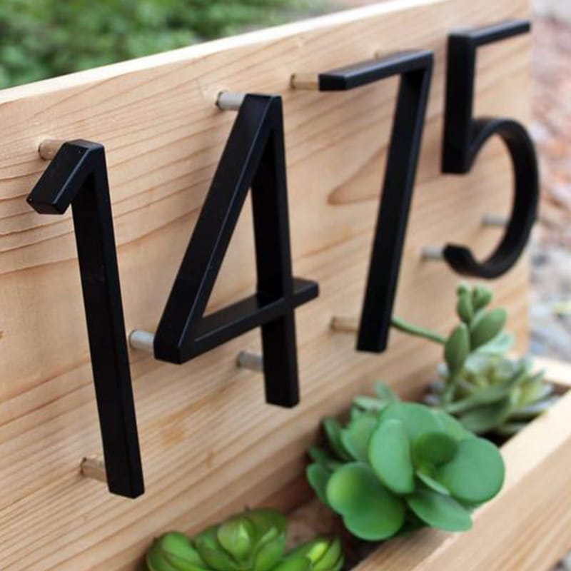 Junips | Black House Numbers | Modern and Weatherproof House Decoration