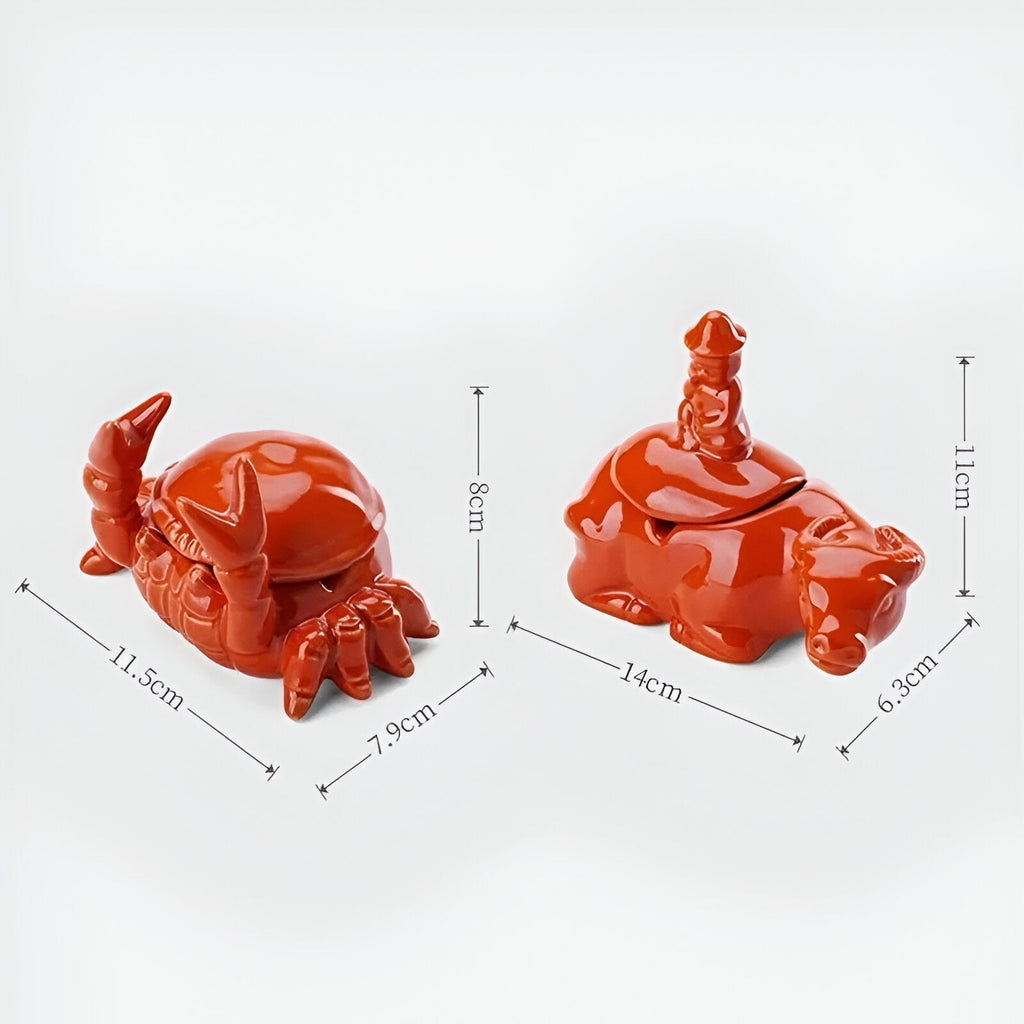 Junips | CeramiQ – Luxury Ashtray in Oriental Style with Unique Crab Design