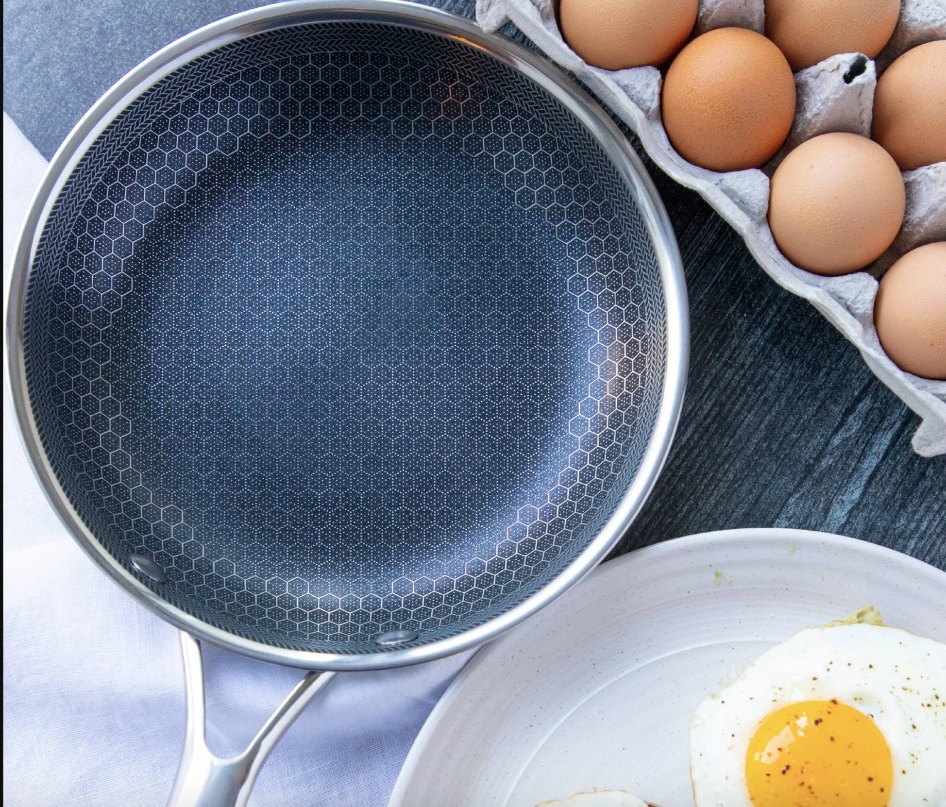 Junips | Premium Stainless Steel Frying Pan with Non-Stick Pixel Technology – Perfect for Healthy Frying