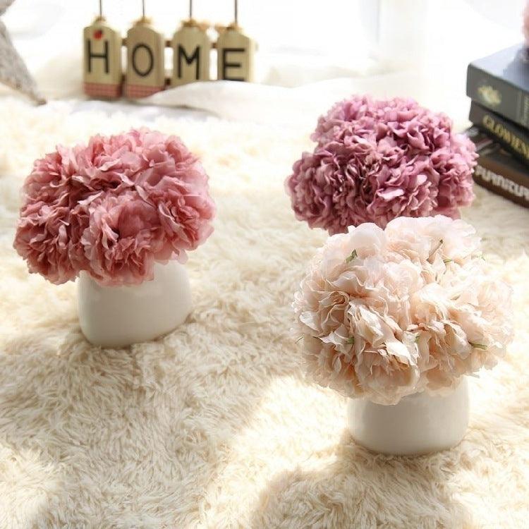 Junips | Elegant Peony Silk Flower Bundle - Set of 5 Heads