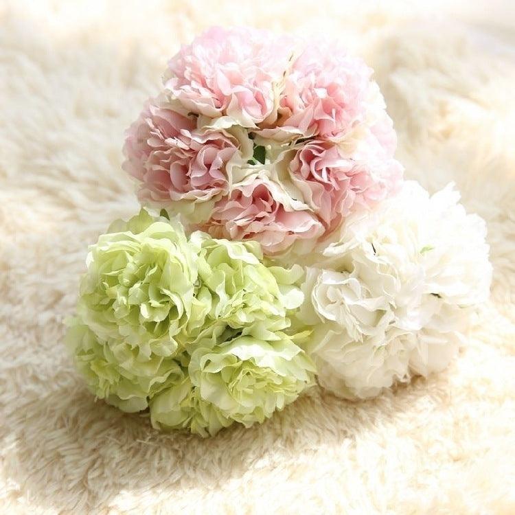 Junips | Elegant Peony Silk Flower Bundle - Set of 5 Heads