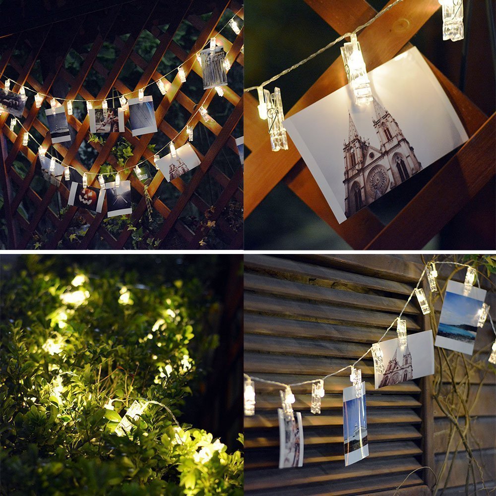 Junips | Photo Clips LED Fairy String Lights for Pictures