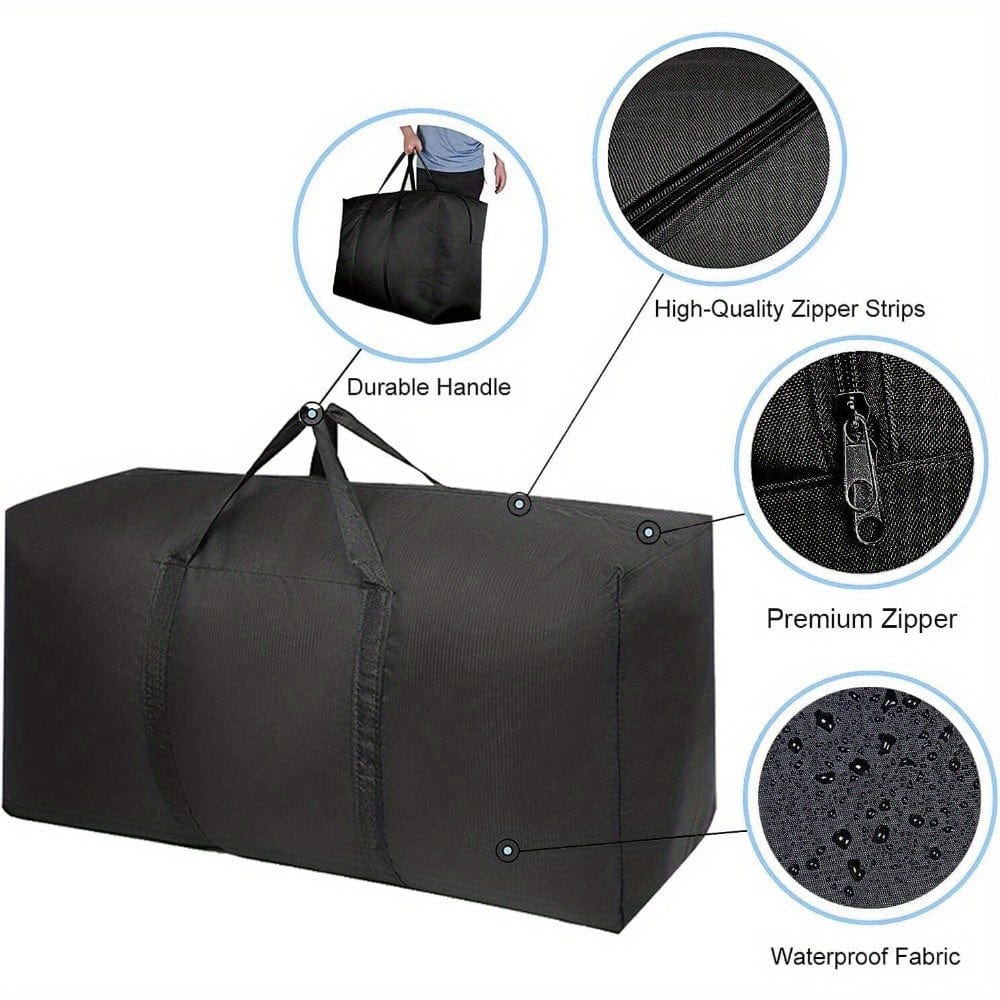 Junips | 2 Pieces Large Capacity Moving Bag, With Strong Zippers & Carry Handles, Storage Bag For Clothing, Moving Supplies, Space Saving Storage Bag Organizer, Suitable For Moves, Travel, Packing