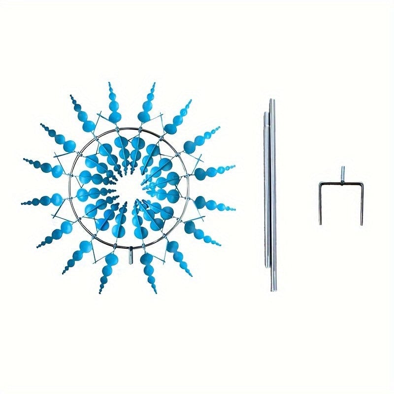 Junips | 1 Piece Magical Metal Windmill, 3D Metal Outdoor Wind Chime for Yard and Garden, Unique Metal Kinetic Wind Sculptures & Wind Chime, Wind Catcher Metal Outdoor Lawn Terrace Decoration Wind Sculpture