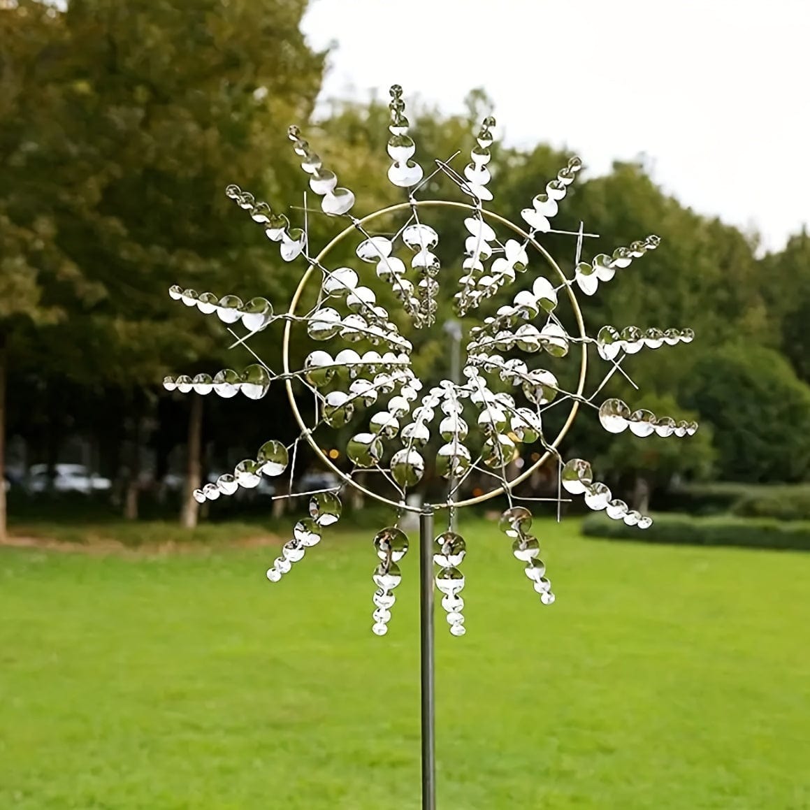 Junips | 1 Piece Magical Metal Windmill, 3D Metal Outdoor Wind Chime for Yard and Garden, Unique Metal Kinetic Wind Sculptures & Wind Chime, Wind Catcher Metal Outdoor Lawn Terrace Decoration Wind Sculpture