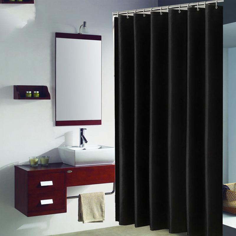 Junips | Waterproof black polyester shower curtain with various size options