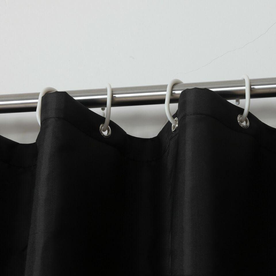 Junips | Waterproof black polyester shower curtain with various size options
