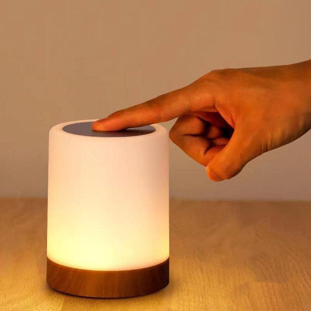 Junips | LED Table Lamp with Wooden Base and Touch Control