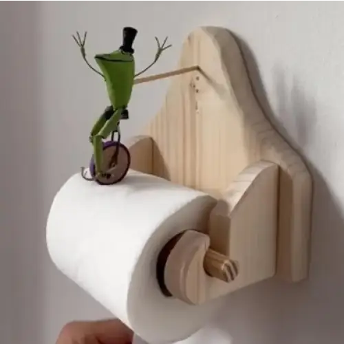 Junips | Toilet paper holder Original Frog on the Bicycle