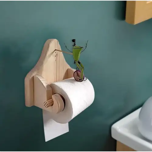 Junips | Toilet paper holder Original Frog on the Bicycle