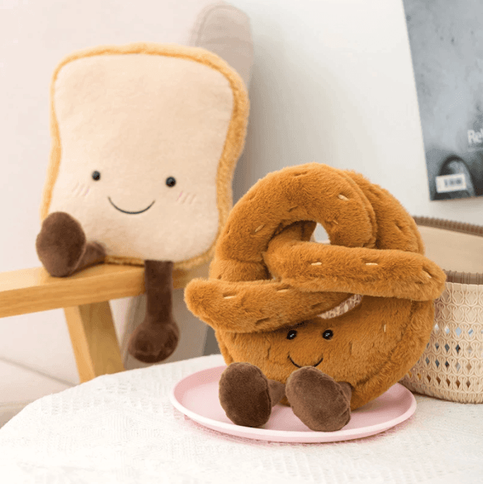 Junips | Pretzel Croissant Toast Bread Plush Toy
