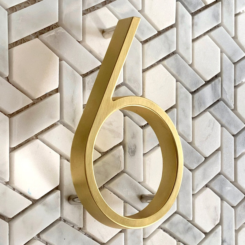 Junips | Gold Modern House Numbers