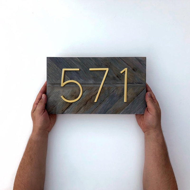 Junips | Gold Modern House Numbers