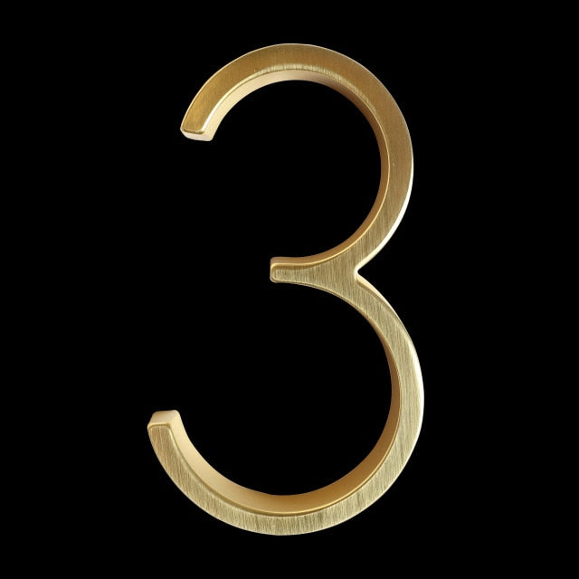 Junips | Gold Modern House Numbers