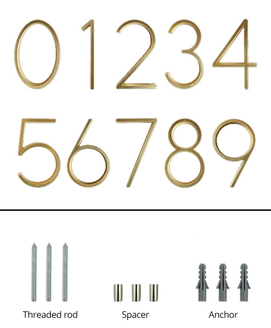 Junips | Gold Modern House Numbers