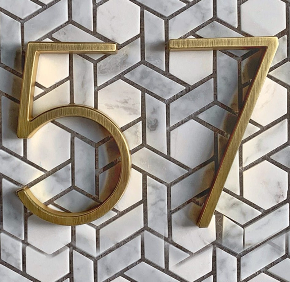 Junips | Gold Modern House Numbers