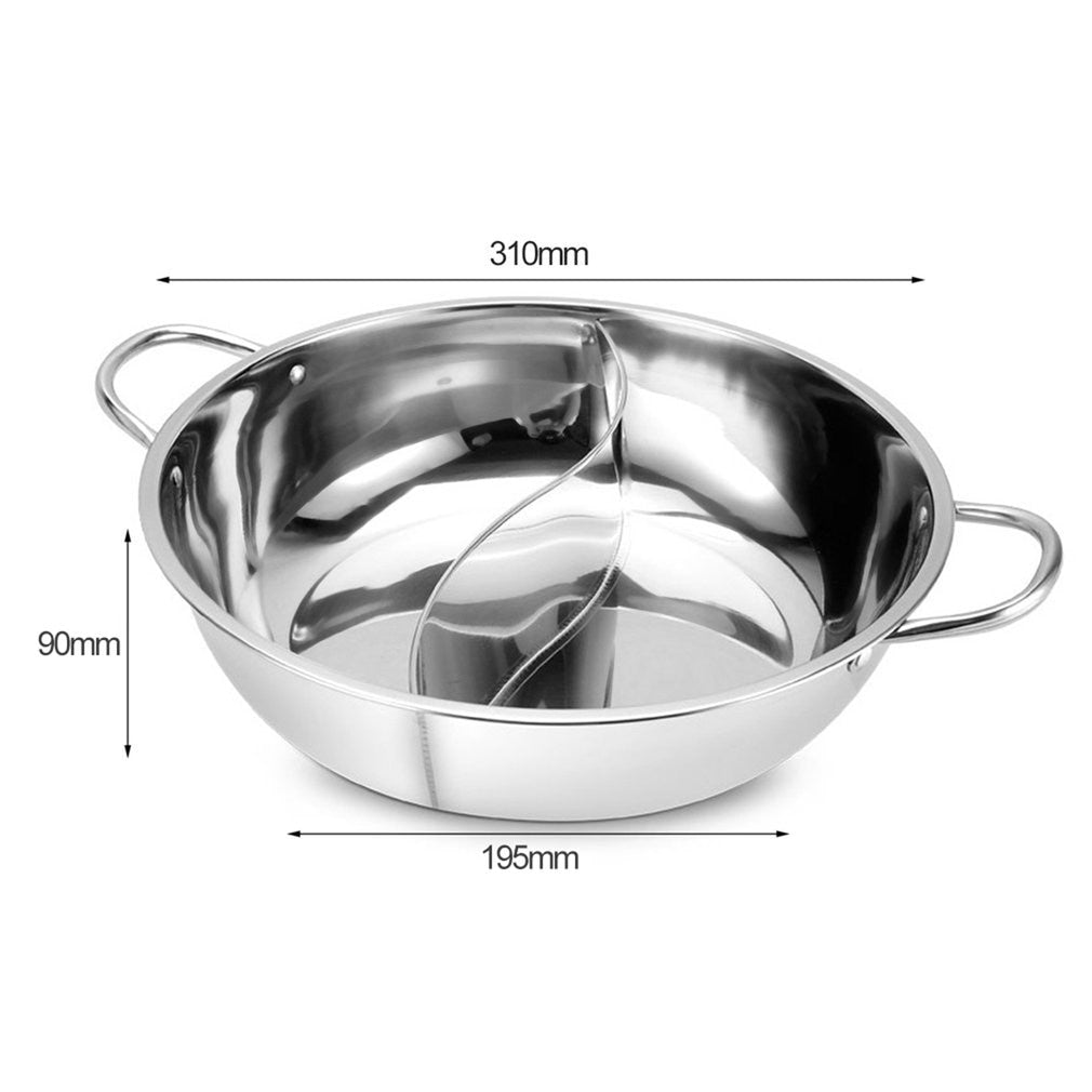 Junips | Hot Pot Twin Split Stainless Steel Pan