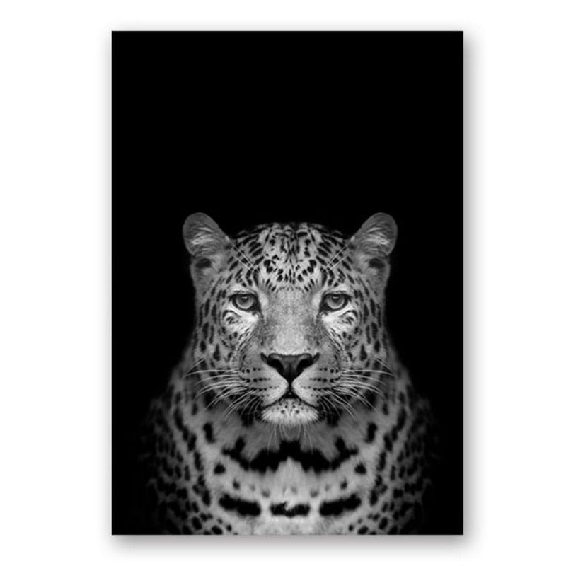 Junips | Nature Wild Animals Africa Wildlife Black White - Canvas Wall Art Painting