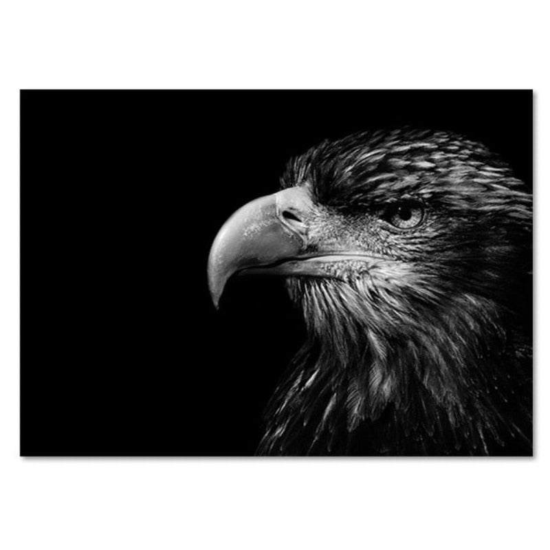 Junips | Nature Wild Animals Africa Wildlife Black White - Canvas Wall Art Painting