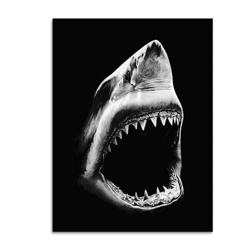 Junips | Nature Wild Animals Africa Wildlife Black White - Canvas Wall Art Painting
