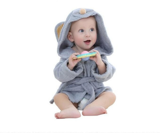 Junips | Hooded towel with animal motif