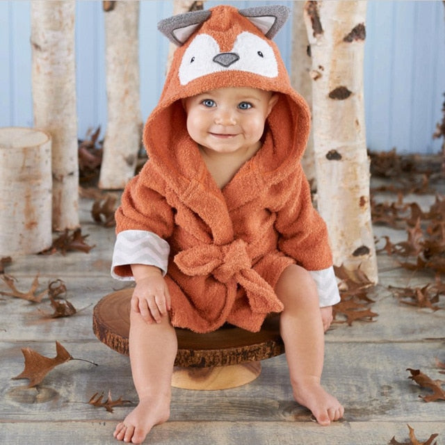 Junips | Hooded towel with animal motif