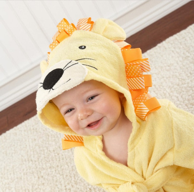 Junips | Hooded towel with animal motif