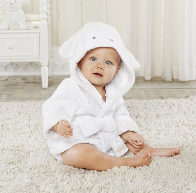 Junips | Hooded towel with animal motif