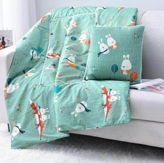 Junips | 2In1 Colorful Cartoon Pillow Blanket