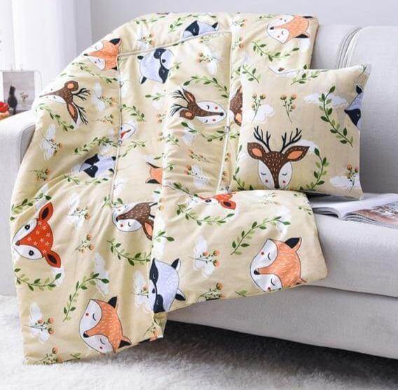 Junips | 2In1 Colorful Cartoon Pillow Blanket