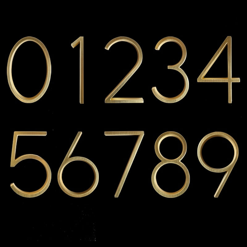 Junips | Gold Modern House Numbers
