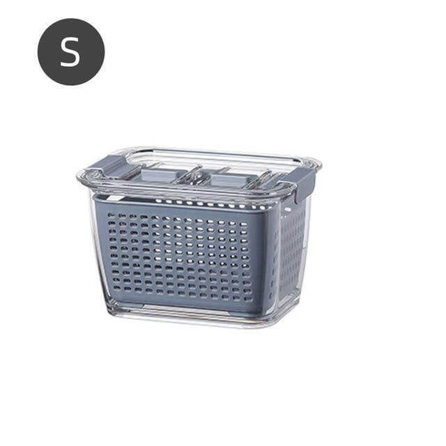 Junips | Multifunctional Vegetable & Fruit Refrigerator Drainage Organizer Box with Lid