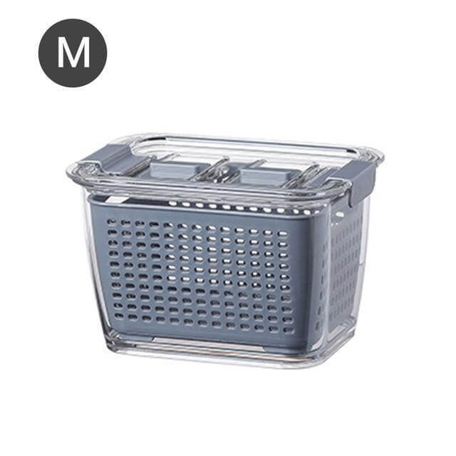 Junips | Multifunctional Vegetable & Fruit Refrigerator Drainage Organizer Box with Lid