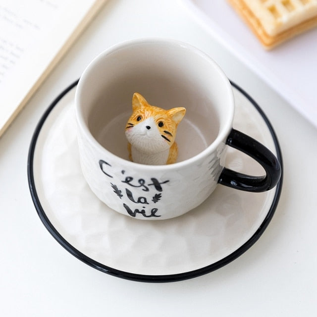 Junips | Hidden Cat Ceramic Mug