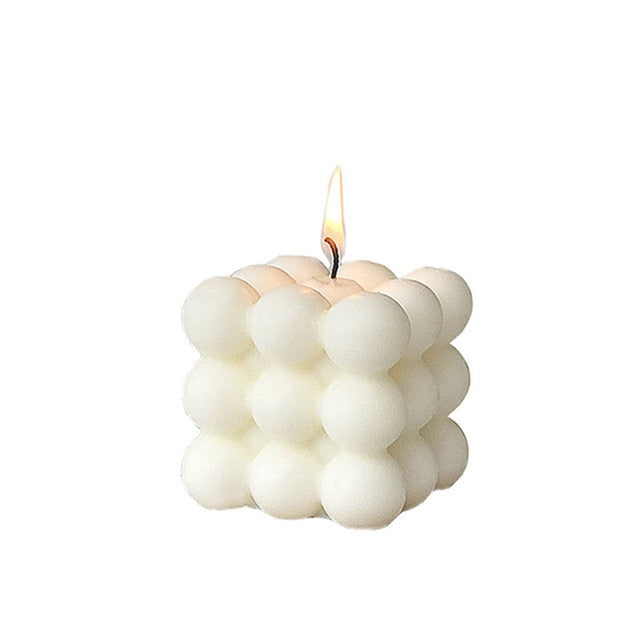 Junips | Cube Soy Wax White Candle