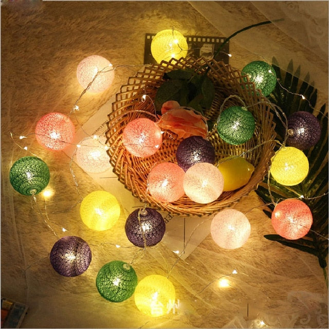 Junips | LED Cotton Ball String Lights