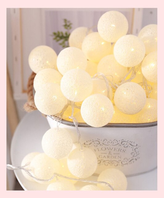 Junips | LED Cotton Ball String Lights