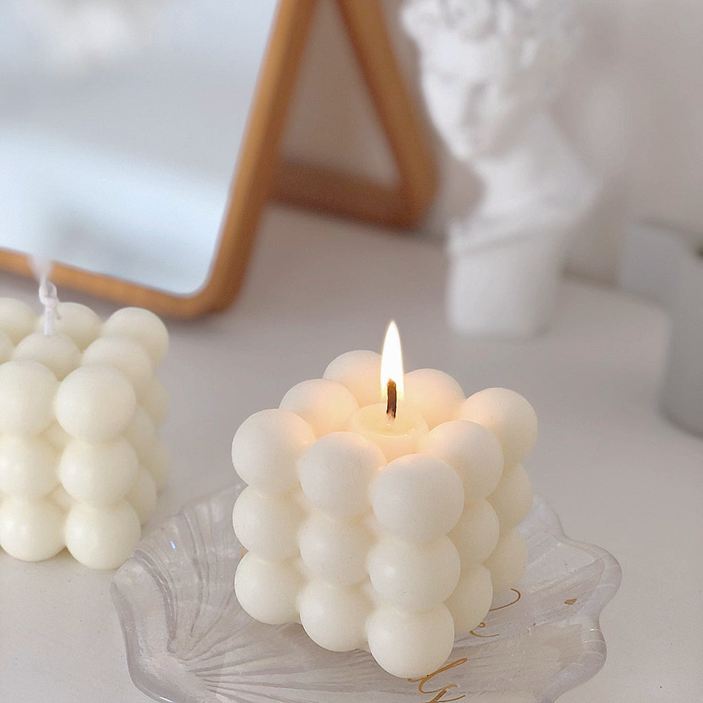 Junips | Cube Soy Wax White Candle