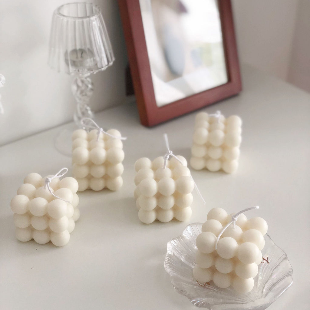 Junips | Cube Soy Wax White Candle