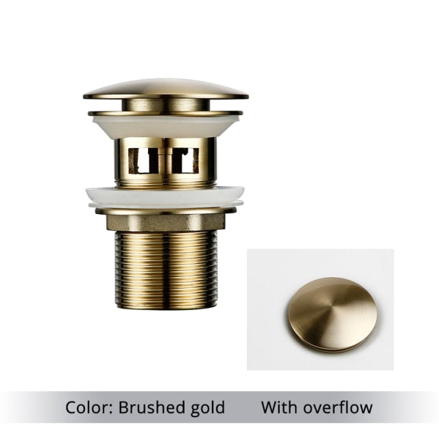 Junips | Polished Brass Bathroom Sink Drains