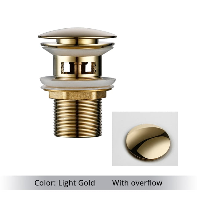 Junips | Polished Brass Bathroom Sink Drains