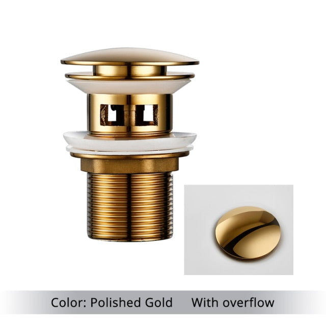 Junips | Polished Brass Bathroom Sink Drains