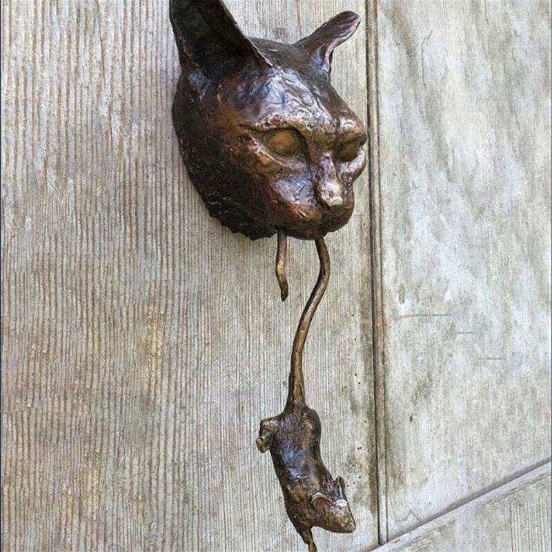 Junips | Creative Cat and Mouse Metal Door Knocker